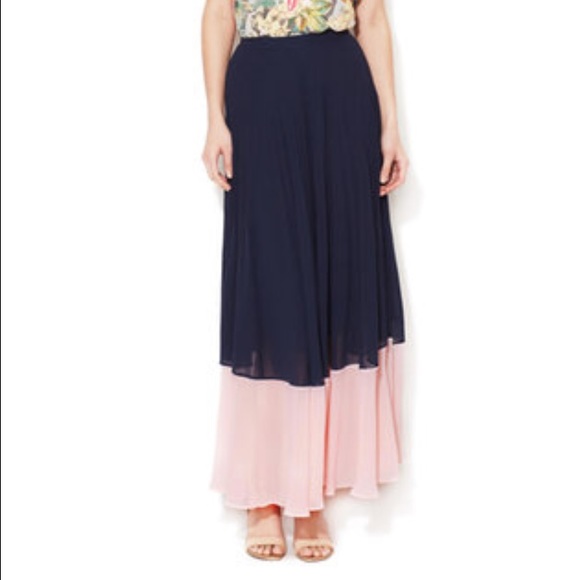 French Connection pleated maxi skirt
