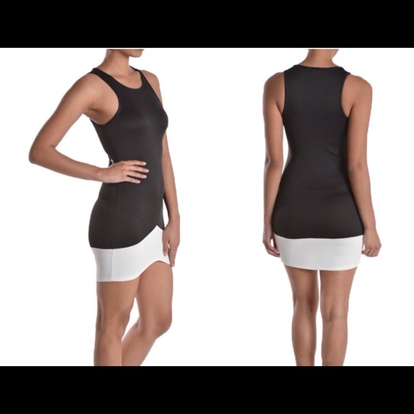 Black contrast hem body-con dress - Picture 8 of 8