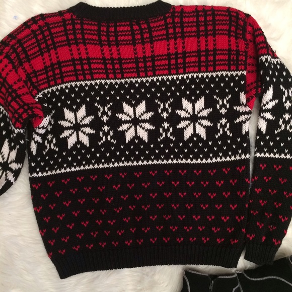 🚫Vintage Cropped Ugly Christmas Sweater Medium - Picture 3 of 4