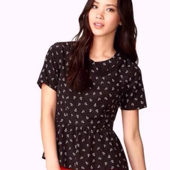Anchor Print Forever 21 Peplum