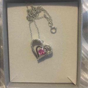 1 HOUR SALE BUY NOW PINK HEART NECKLACE FROM ZALES