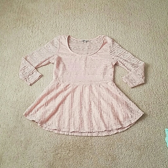 Pink lace top