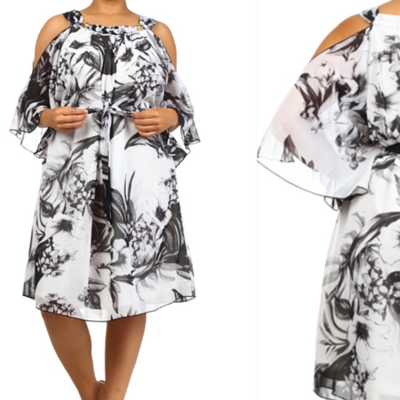 Plus Size Madison Paige II Cold Shoulder Dress