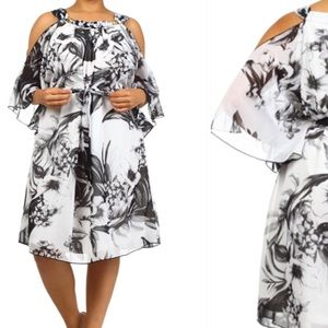 Plus Size Madison Paige II Cold Shoulder Dress