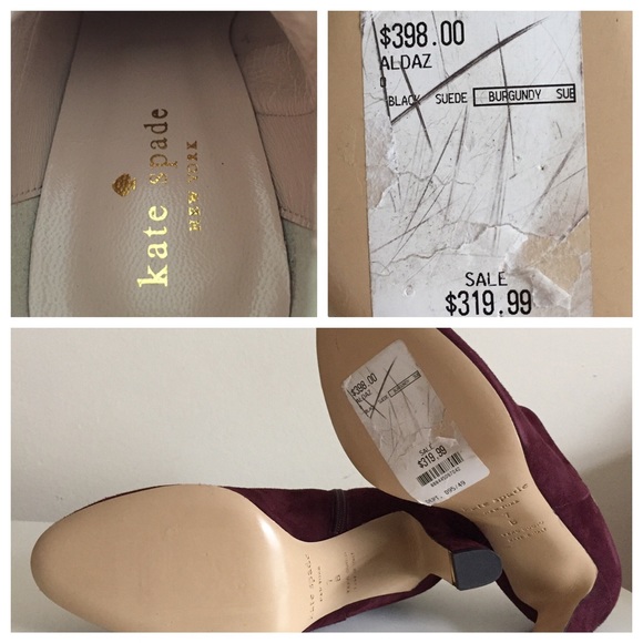 ❌SOLD❌NIB Kate Spade Aldaz Suede Bow-Buckle Bootie - Picture 4 of 4
