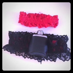 Bachelorette garter with flask