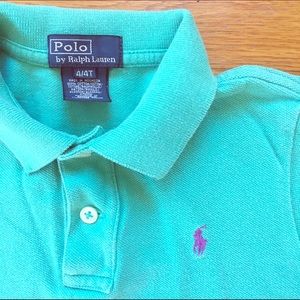 Teal polo shirt