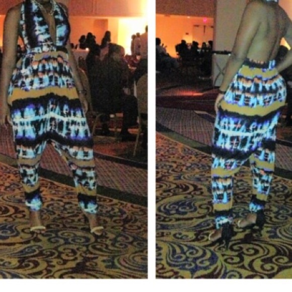 Tie dye Halter Jumpsuit