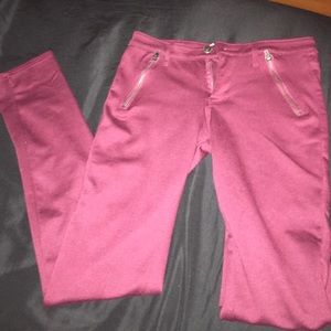 Burgundy jeggings