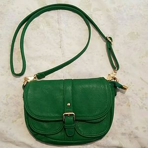 green leather crossbody bag