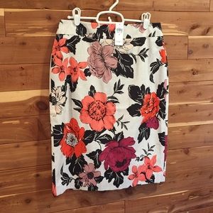 Ann Taylor Flower Pencil Skirt