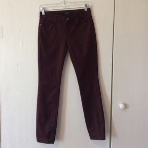 Maroon jean pants