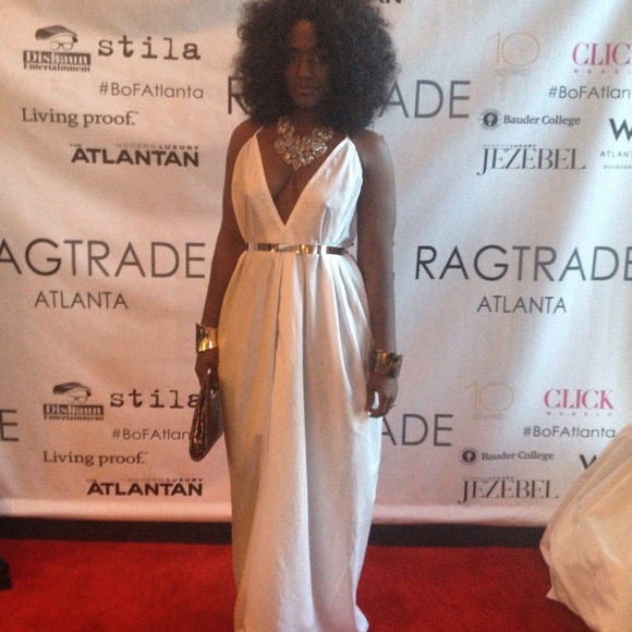 Custom made white maxi dress