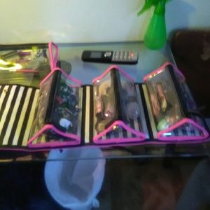 VS pink and leopard print make-up bag