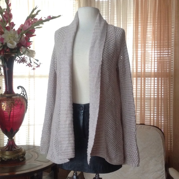 Eileen Fisher Sweaters - Eileen Fisher taupe knit open cardigan