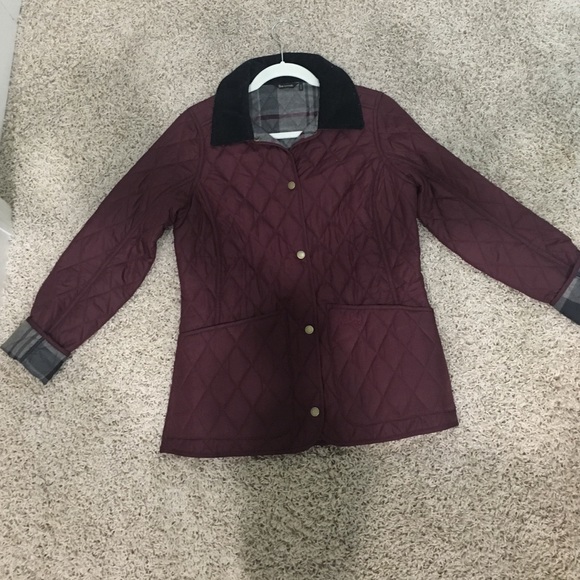 Burgundy Barbour Jacket, Size US 4