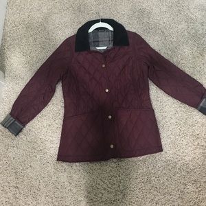 Burgundy Barbour Jacket, Size US 4