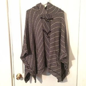 ❄️HP❄️ Heavy Knit Hooded Poncho Cape Jacket, 3X