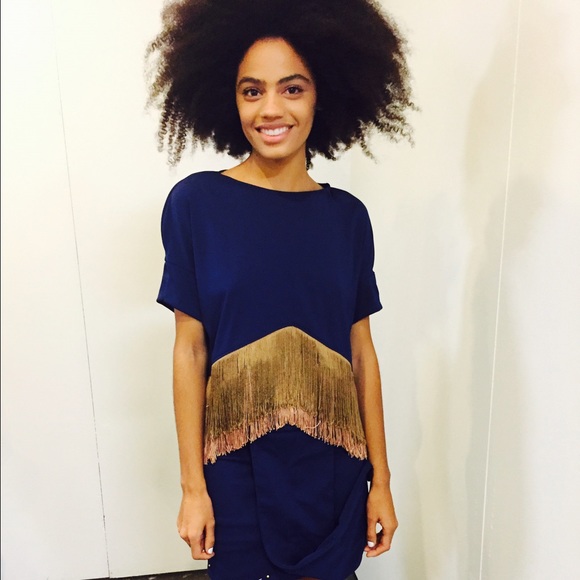 Fringe top/skirt set