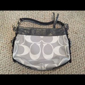 Authentic grey Zoe Coach handbag