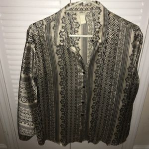 Silk button up top