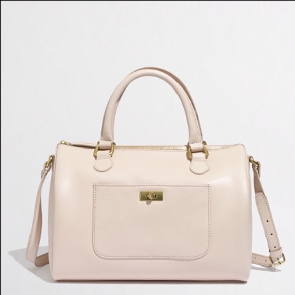 Jcrew Factory Leather Dorset Satchel Pale Pink