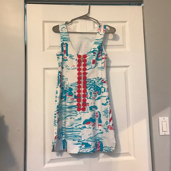 Rare Lilly Pulitzer Watch Out shift dress - Picture 2 of 4