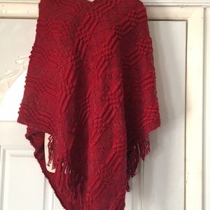 100% soft acrylic Poncho