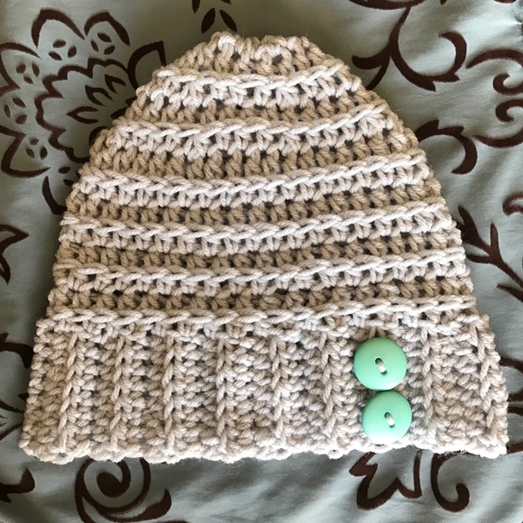 Crochet Button Beanie - Picture 1 of 1