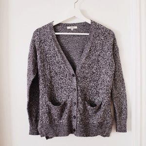Madewell grey landscape cardigan sweater.