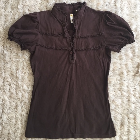 Anthropologie Brown Top