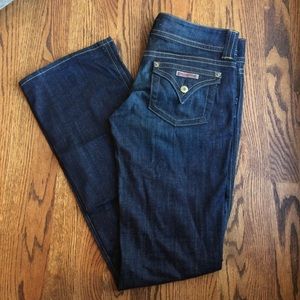 HUDSON jeans flare dark denim triangle pocket