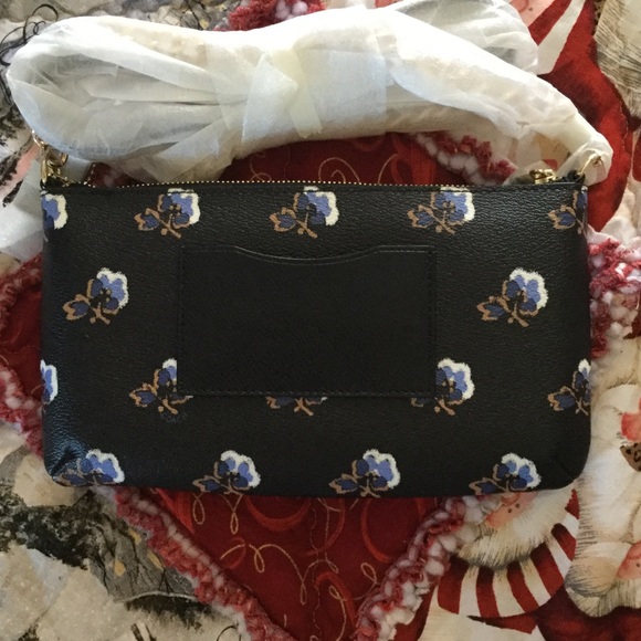 Coach Very Rare Floral Blue Cross Body Bag - Picture 2 of 3