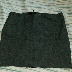 Bebe Grey with Black Zipper Mini Skirt