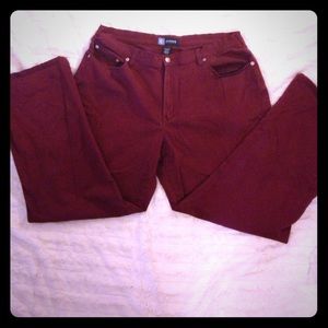 Avenue Blues velvety, wine red jeans