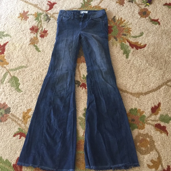 Free people super flare cords navy