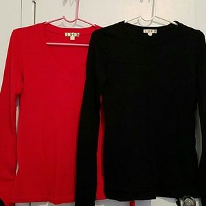 two long-sleeved shirt