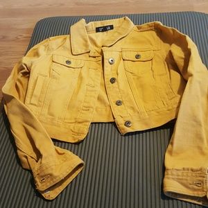 Forever 21 premium denim crop jacket