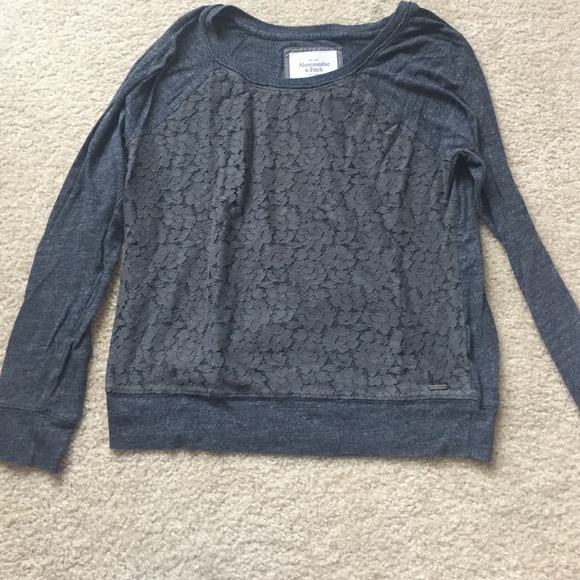 GREY LONG SLEEVED SHIRT - ABERCROMBIE AND FITCH