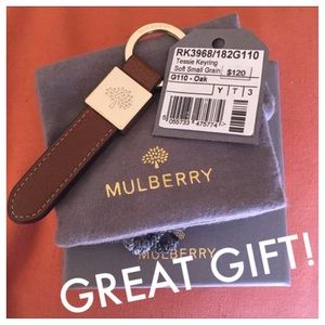 🌟30% OFF [NIB/NWT] Mulberry Tessie Keyring in Oak