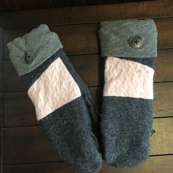 Handmade sweater mittens
