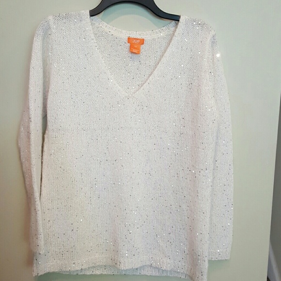 V neck comfy sequin holiday sweater
