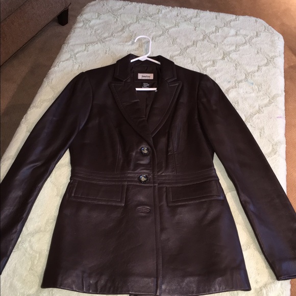 New Neiman Marcus Brown Leather  Jacket paid $479