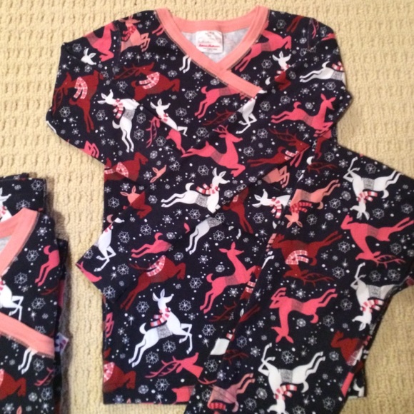 Twins! Hanna Anderson Christmas Reindeer Pajamas