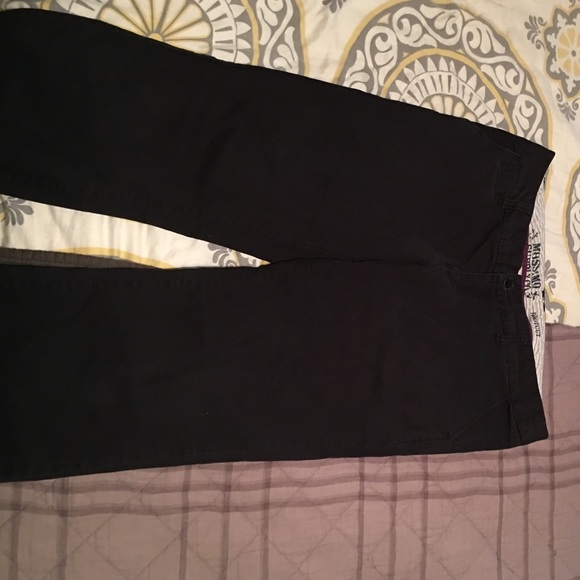 Black boot cut chinos