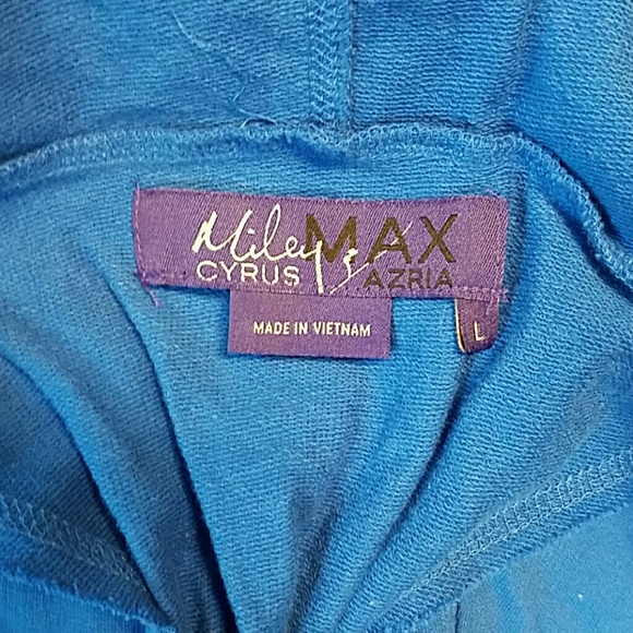 Miley Cyrus Max Azria Blue Hoodie L - Picture 4 of 4