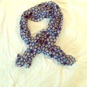 Merona Accessories - Lightweight blue polka dot scarf from Target Merona Accessories - Lightweight blue polka dot scarf from Target