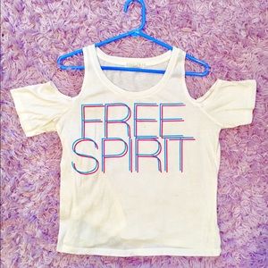 "Free Spirit" Shoulderless Tee