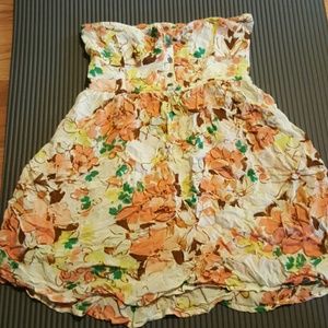 O'Reilly floral strapless mini-dress