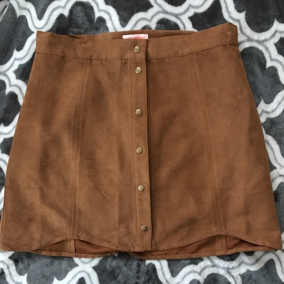 Faux suede skirt